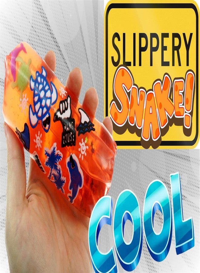 JA-RU Water Snake Fidget Toy (6 Units Assorted Colors) Slippery Water Wiggler Toy, Sensory Stress Relief Toys for Kids, Party Favors, Classroom Prizes, & Goodie Bag Stuffers. 5559-6s - Image 4